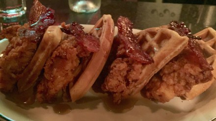 chicken and foie-ffles